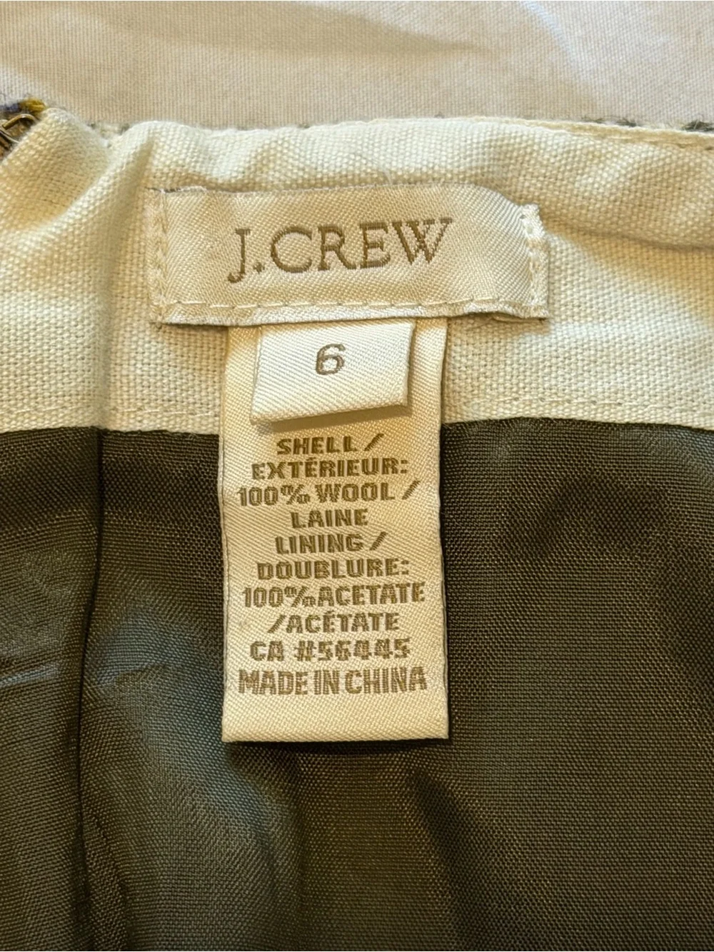 J. Crew Plaid Mini Skirt in Brown and Black